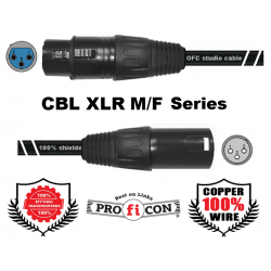 PROFICON CBL M/F 25M XLR CABLE καλώδιο οικονομικό αρσενικό θηλυκό 3p υψηλής ποιότητας studio για επαγγελματική χρήση